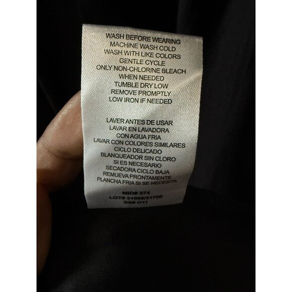 NWT French Connection Ladies Black Puff Sleeve Poplin Cotton Maxi‎ Dress Size L - Picture 14 of 15